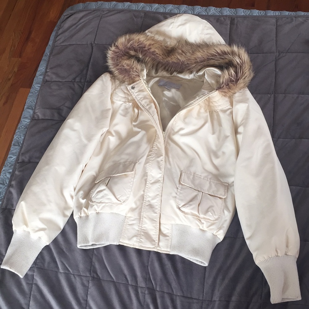 Old Navy Puffer Coat with Fur Hood